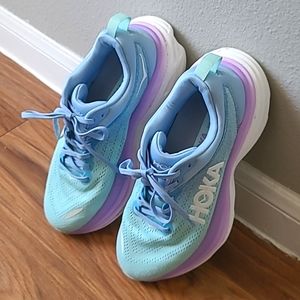 Hoka Bondi 8 Airy Blue Size 8 Wide